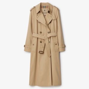 Burberry Trench Coat Tan Khaki Long Belted Men’s Large Vintage Office Burberrys